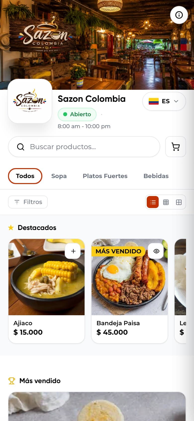 Tienda en línea de un negocio real hecha con Luja